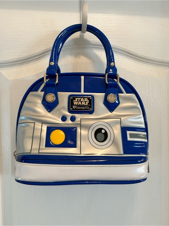 Loungefly Handbags - Loungefly Star Wars R2-D2 Patent Blue, White & Silver Dome Satchel